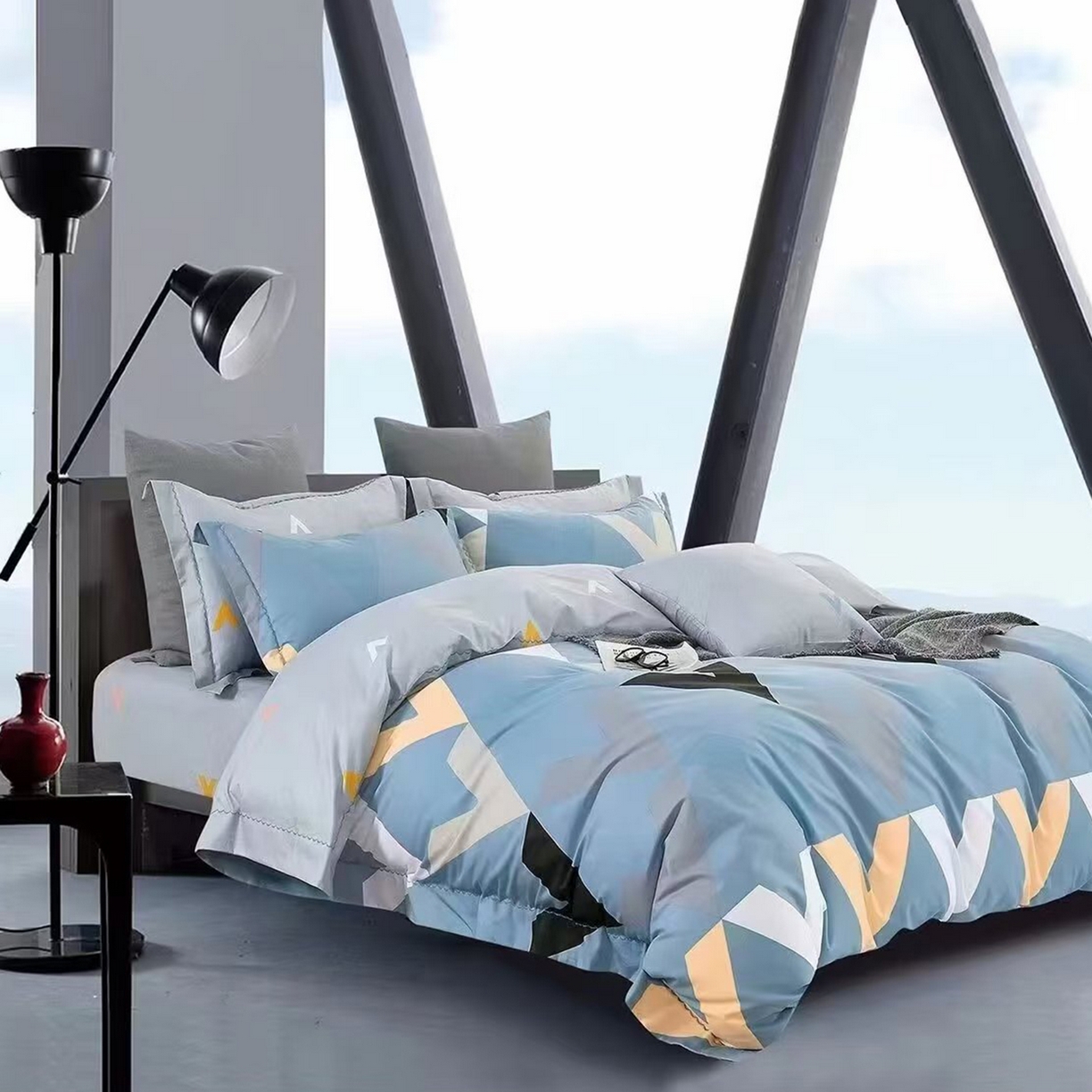 91家纺网 家纺一手货源 找家纺 （总2）未来家居 JAMES KELLY （铂金凯丽）2025新款40支13376全棉印染铂金长绒棉四件套-系列8