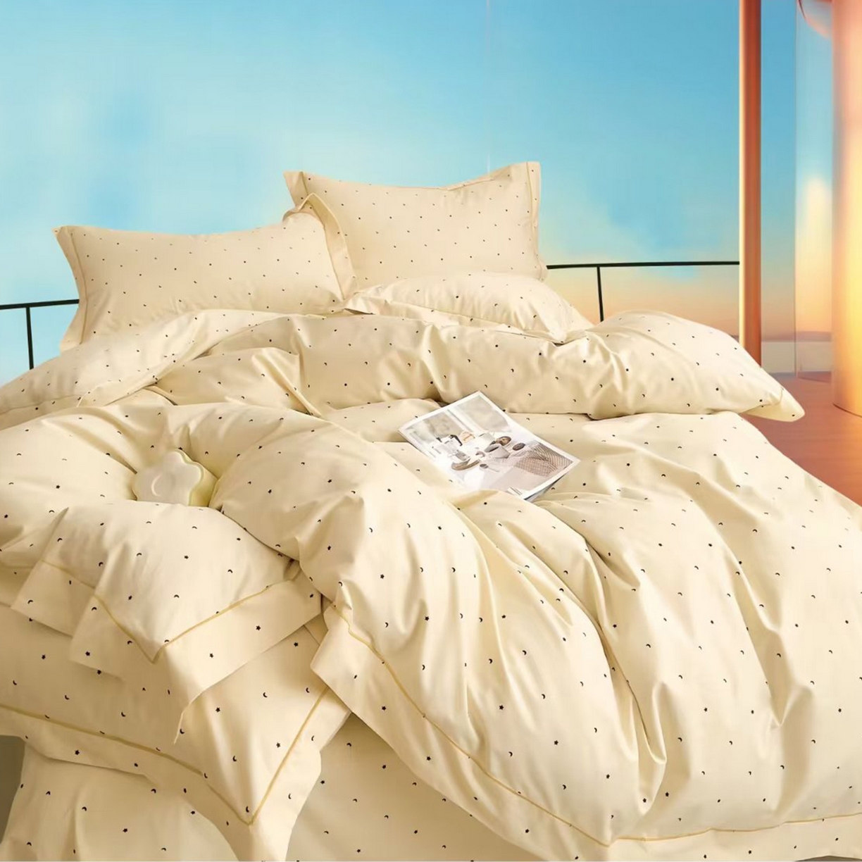 91家纺网 家纺一手货源 找家纺 （总2）未来家居 JAMES KELLY （铂金凯丽）2025新款40支13376全棉印染铂金长绒棉四件套-系列8