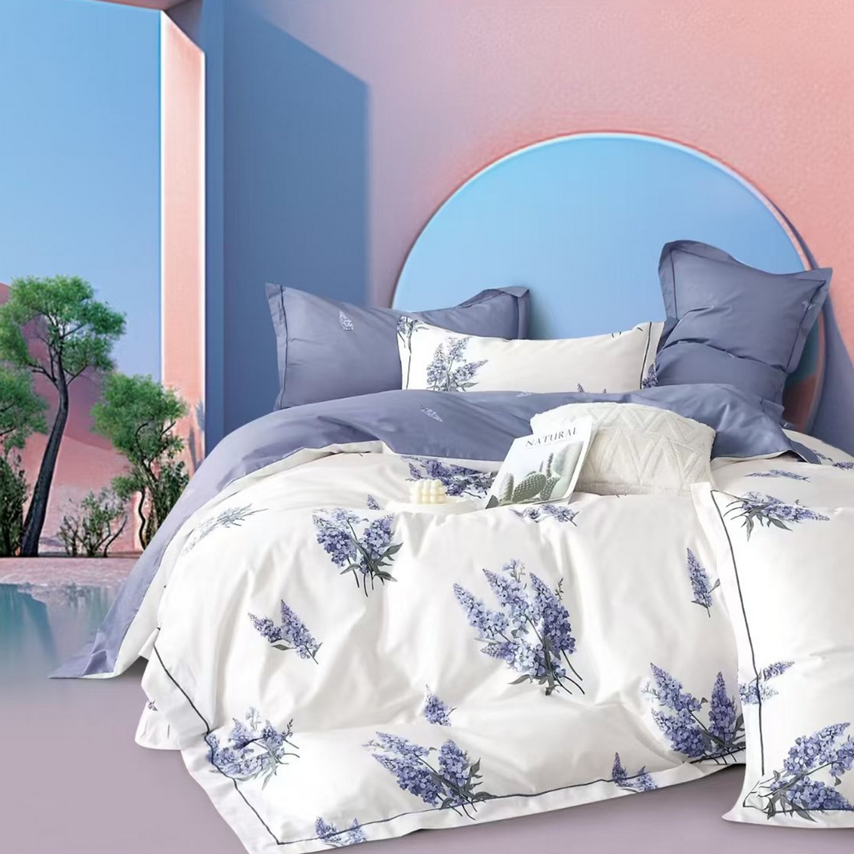 91家纺网 家纺一手货源 找家纺 （总2）未来家居 JAMES KELLY （铂金凯丽）2025新款40支13376全棉印染铂金长绒棉四件套-系列8