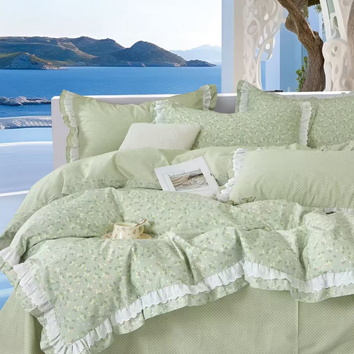 91家纺网 家纺一手货源 找家纺 （总2）未来家居 JAMES KELLY （铂金凯丽）2025新款40支13376全棉印染铂金长绒棉四件套-系列8