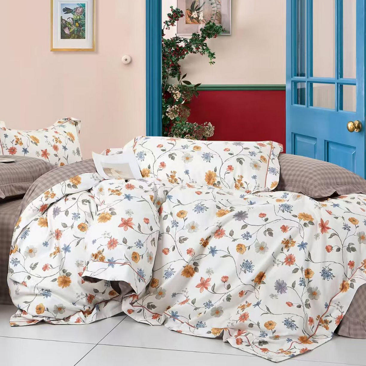 91家纺网 家纺一手货源 找家纺 （总2）未来家居 JAMES KELLY （铂金凯丽）2025新款40支13376全棉印染铂金长绒棉四件套-系列8