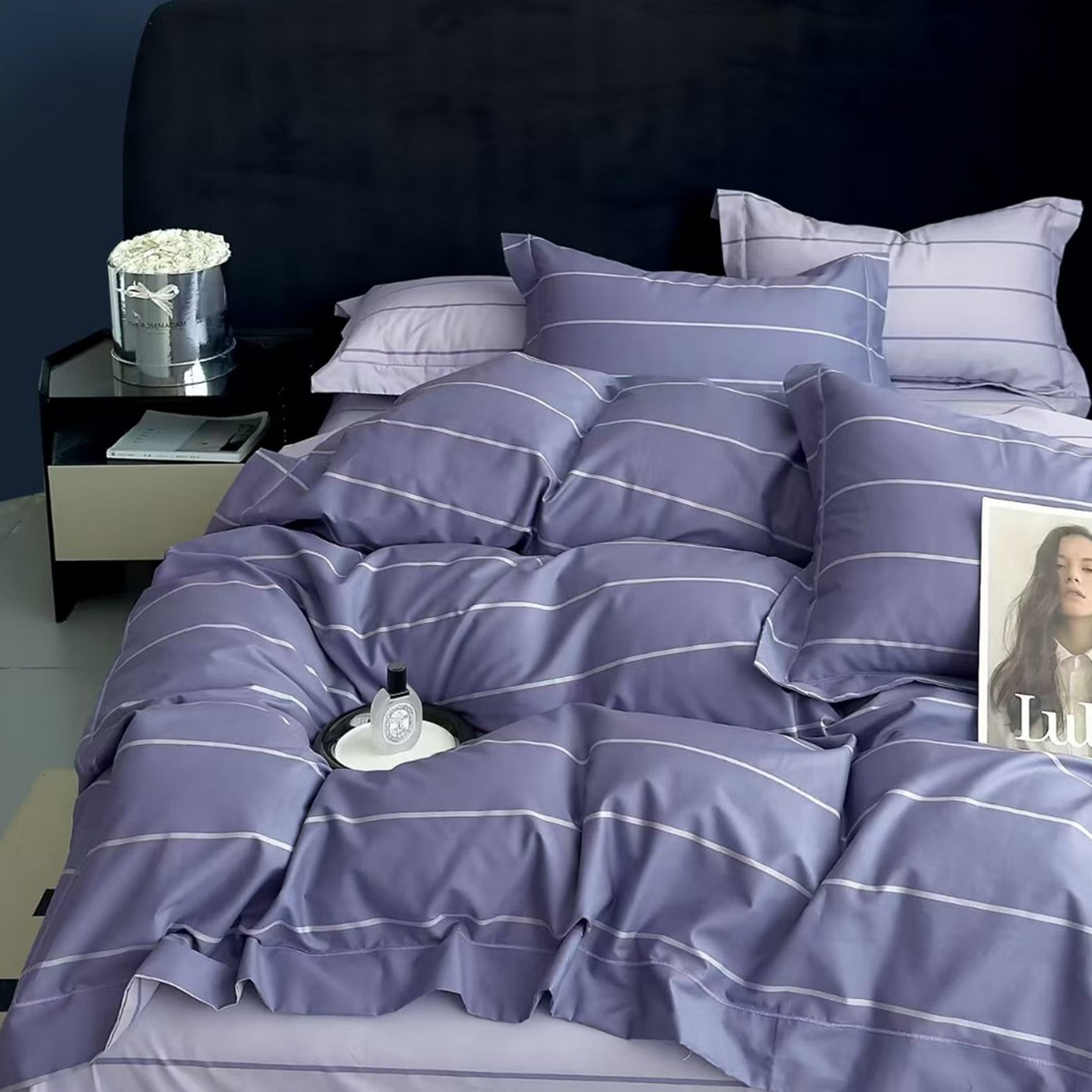 91家纺网 家纺一手货源 找家纺 （总2）未来家居 JAMES KELLY （铂金凯丽）2025新款40支13376全棉印染铂金长绒棉四件套-系列8