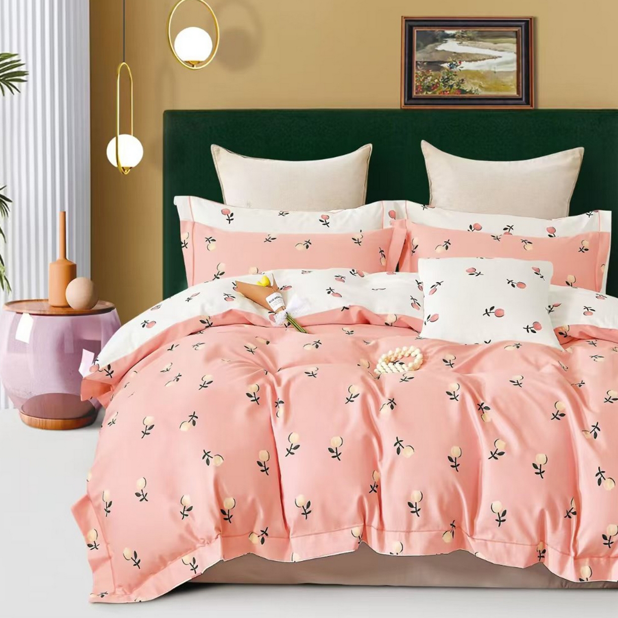 91家纺网 家纺一手货源 找家纺 （总2）未来家居 JAMES KELLY （铂金凯丽）2025新款40支13376全棉印染铂金长绒棉四件套-系列8