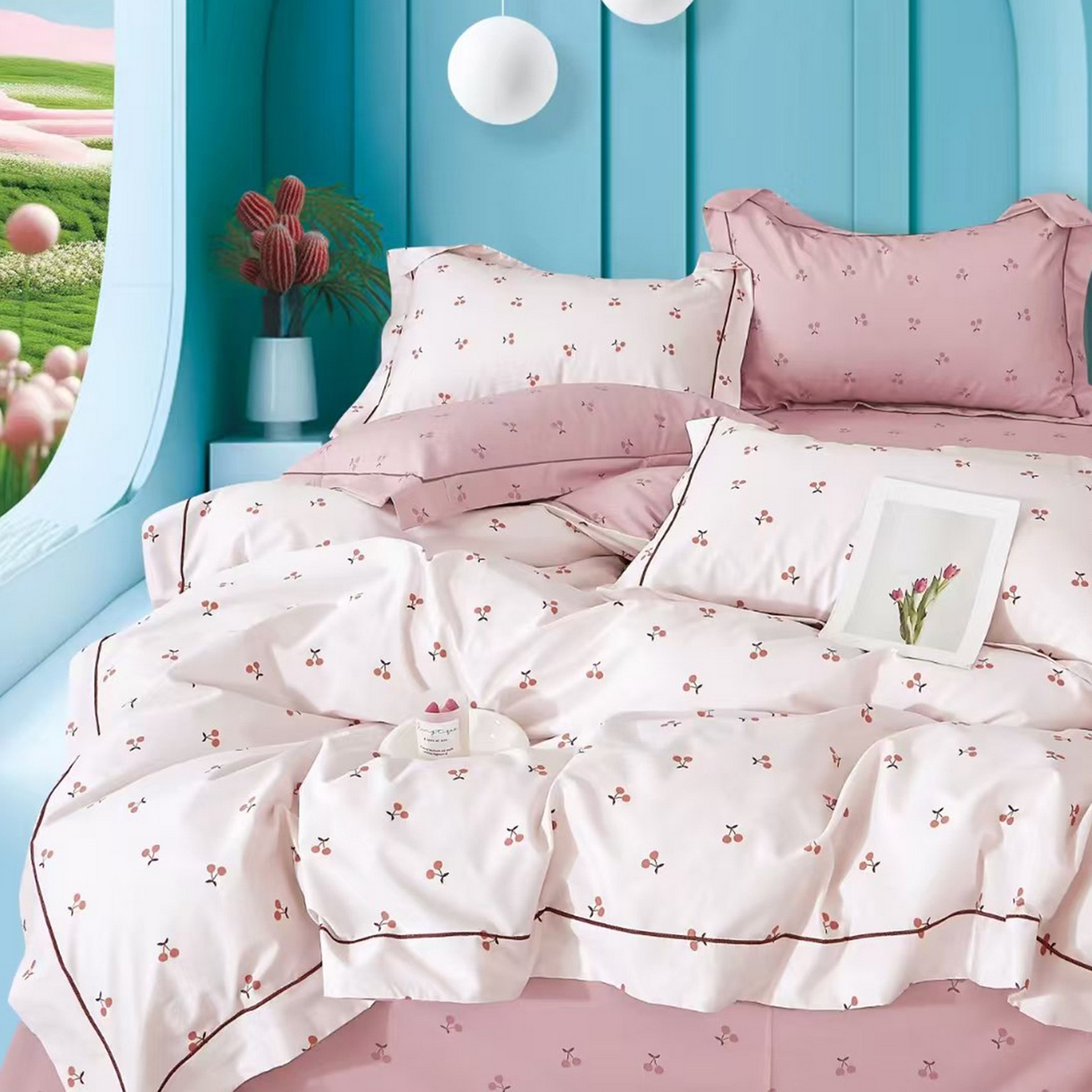 91家纺网 家纺一手货源 找家纺 （总2）未来家居 JAMES KELLY （铂金凯丽）2025新款40支13376全棉印染铂金长绒棉四件套-系列8