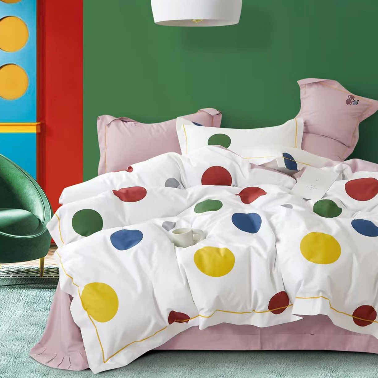 91家纺网 家纺一手货源 找家纺 （总2）未来家居 JAMES KELLY （铂金凯丽）2025新款40支13376全棉印染铂金长绒棉四件套-系列8