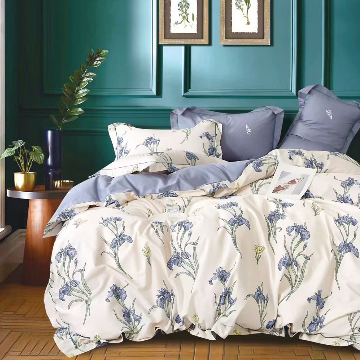 91家纺网 家纺一手货源 找家纺 （总2）未来家居 JAMES KELLY （铂金凯丽）2025新款40支13376全棉印染铂金长绒棉四件套-系列8