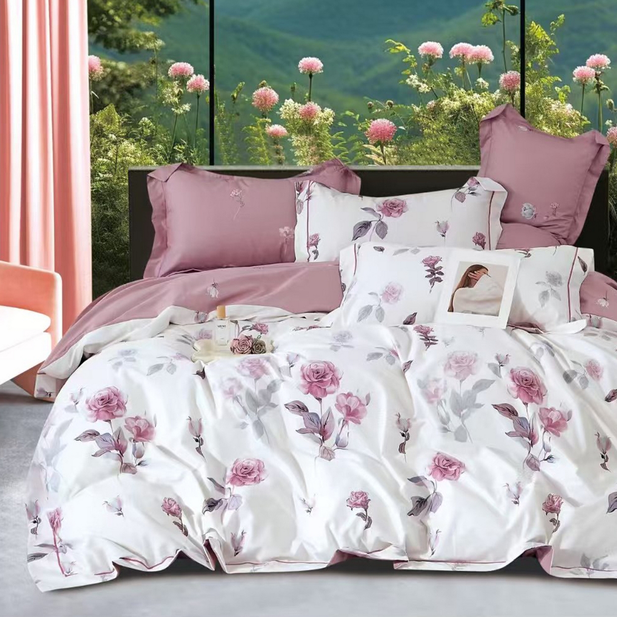 91家纺网 家纺一手货源 找家纺 （总2）未来家居 JAMES KELLY （铂金凯丽）2025新款40支13376全棉印染铂金长绒棉四件套-系列8