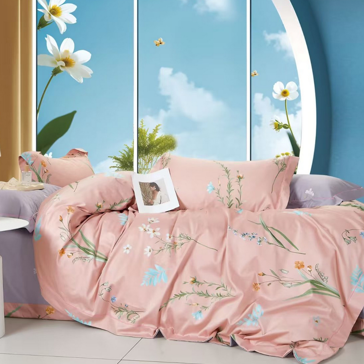 91家纺网 家纺一手货源 找家纺 （总2）未来家居 JAMES KELLY （铂金凯丽）2025新款40支13376全棉印染铂金长绒棉四件套-系列8