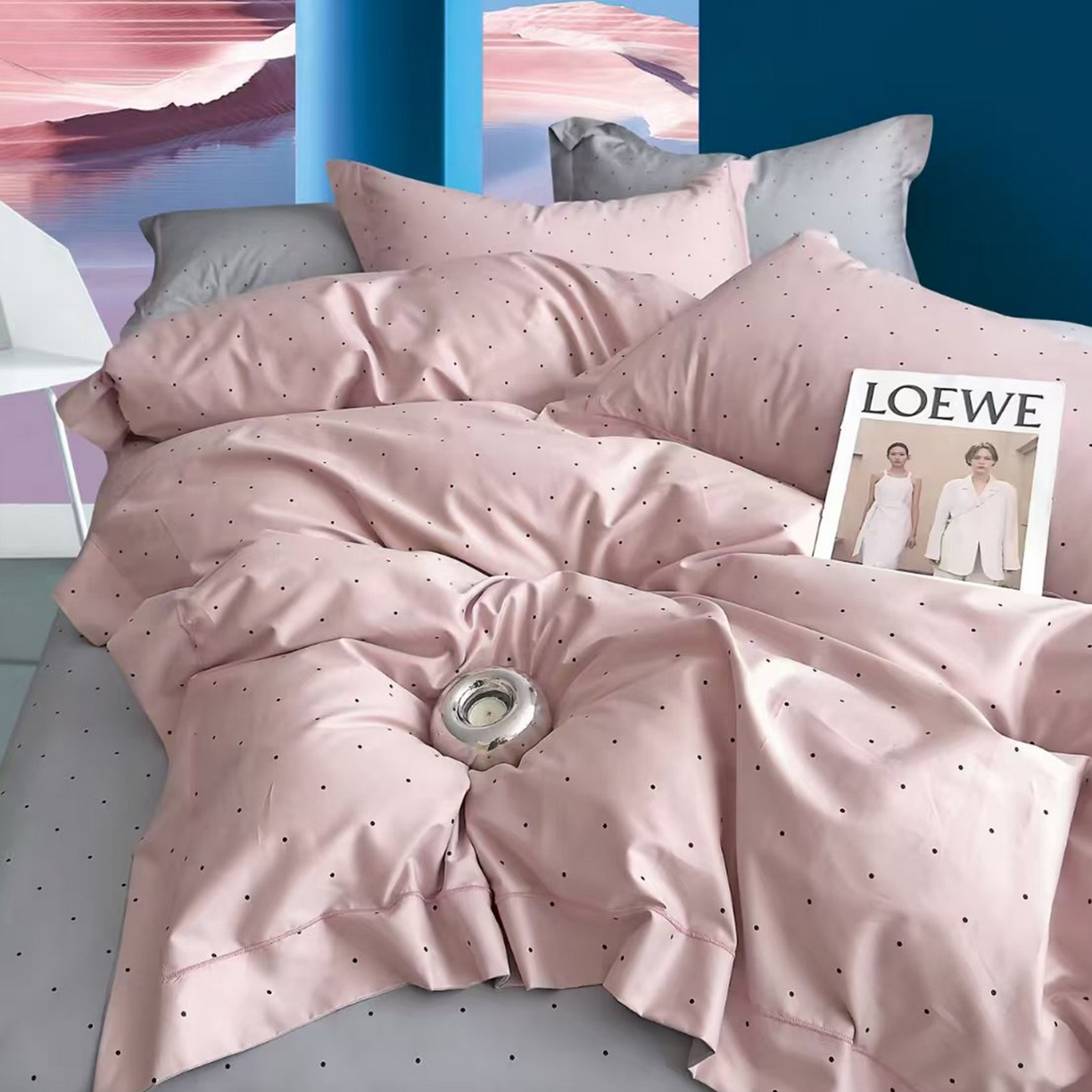 91家纺网 家纺一手货源 找家纺 （总2）未来家居 JAMES KELLY （铂金凯丽）2025新款40支13376全棉印染铂金长绒棉四件套-系列8