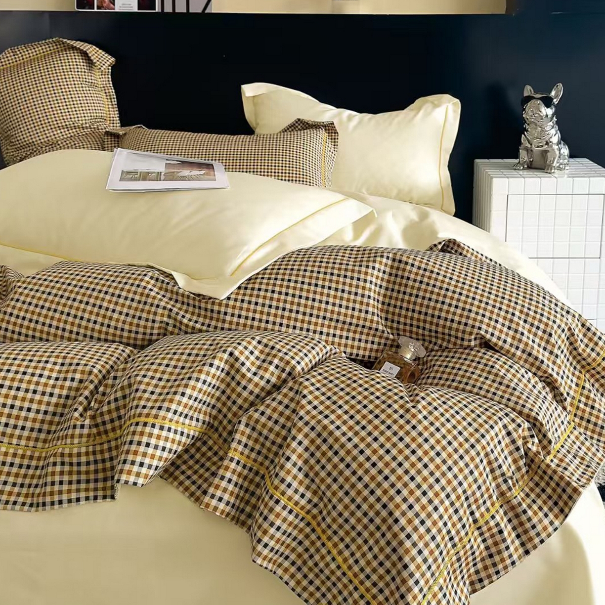 91家纺网 家纺一手货源 找家纺 （总2）未来家居 JAMES KELLY （铂金凯丽）2025新款40支13376全棉印染铂金长绒棉四件套-系列8