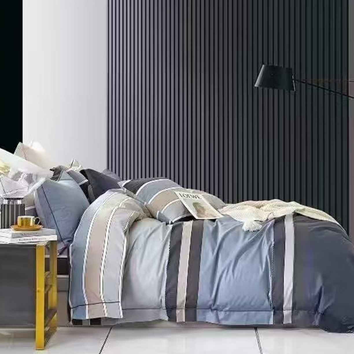 91家纺网 家纺一手货源 找家纺 （总2）未来家居 JAMES KELLY （铂金凯丽）2025新款40支13376全棉印染铂金长绒棉四件套-系列8