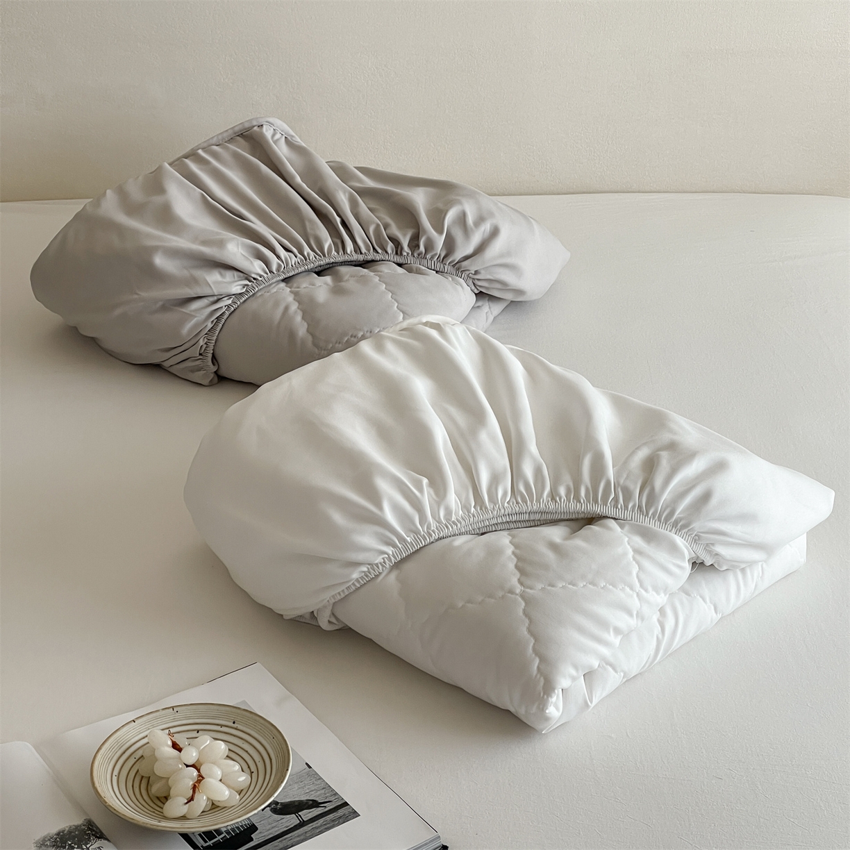 91家纺网 家纺一手货源 找家纺 三味舒屋 2026新款三防功能夹棉床笠床垫保护罩（严格控价：券后135/155/165） 组合图仅供展示-不可下单