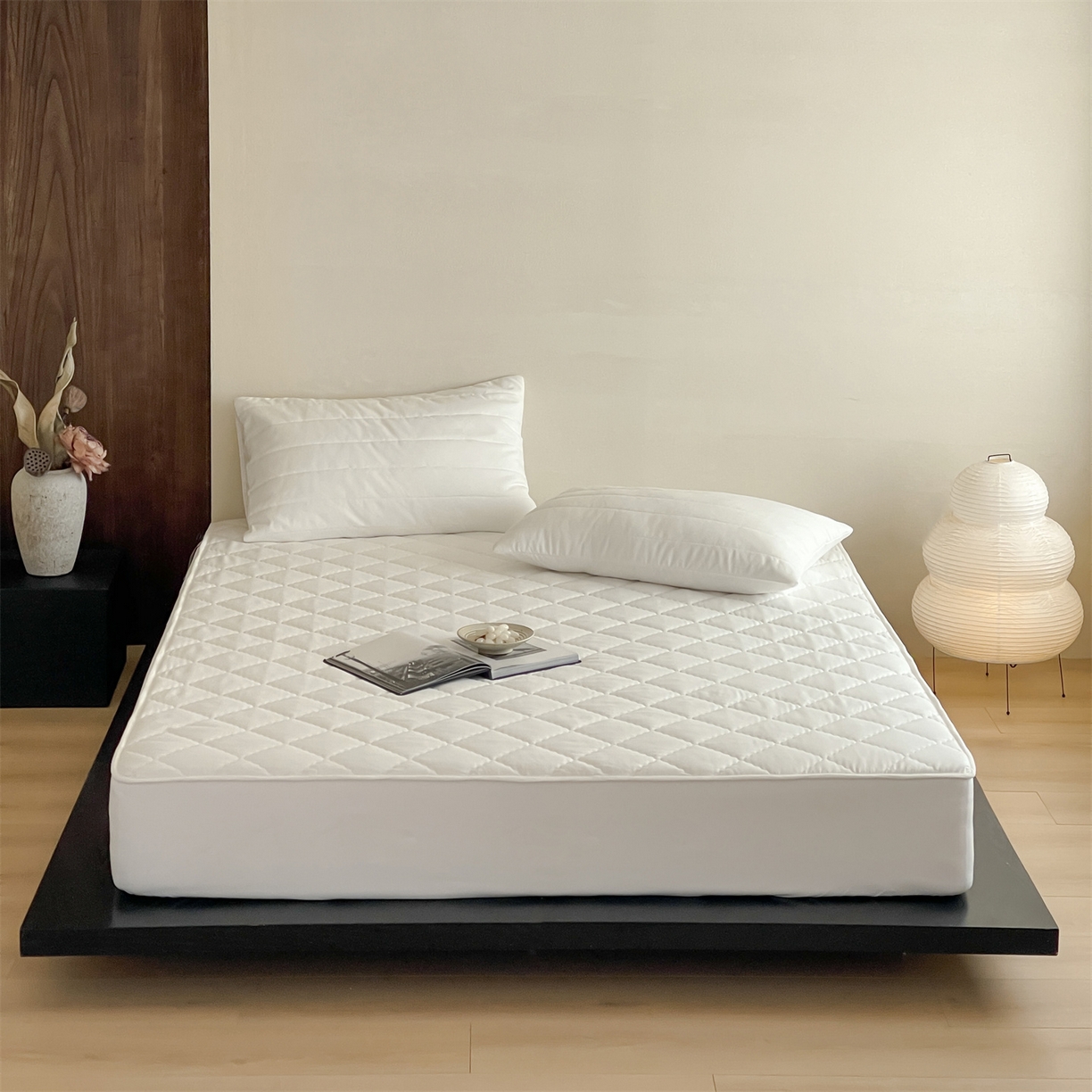 91家纺网 家纺一手货源 找家纺 三味舒屋 2026新款三防功能夹棉床笠床垫保护罩（严格控价：券后135/155/165） 纯净白