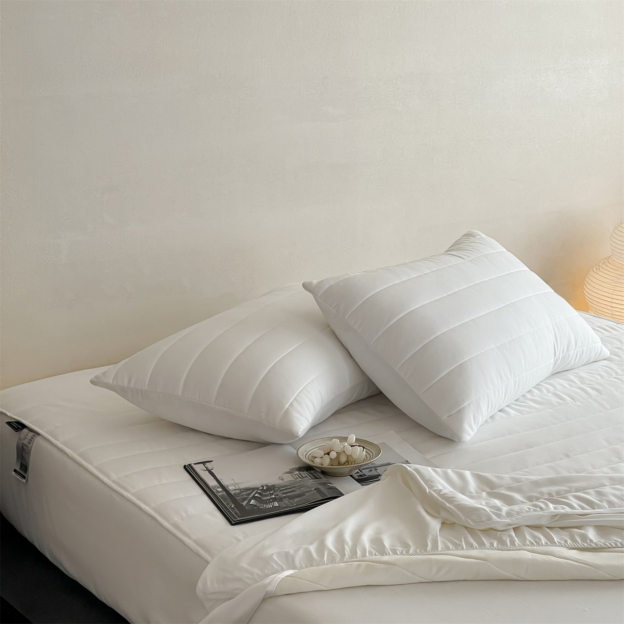 91家纺网 家纺一手货源 找家纺 三味舒屋 2026新款三防功能夹棉床笠床垫保护罩（严格控价：券后135/155/165） 净月白