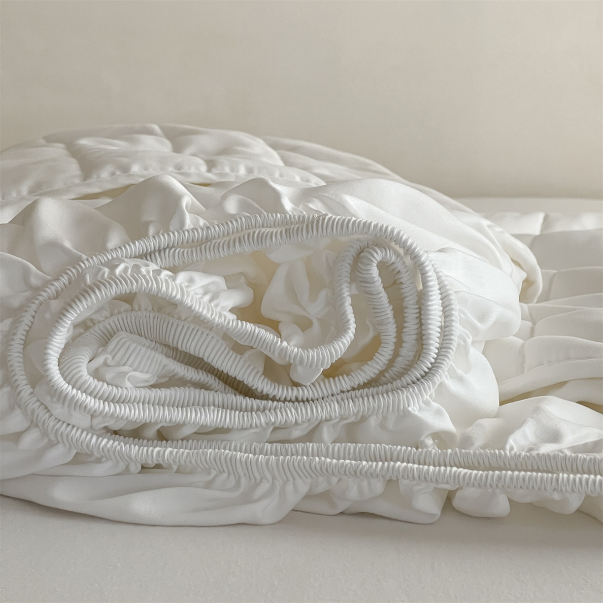 91家纺网 家纺一手货源 找家纺 三味舒屋 2026新款三防功能夹棉床笠床垫保护罩（严格控价：券后135/155/165） 净月白