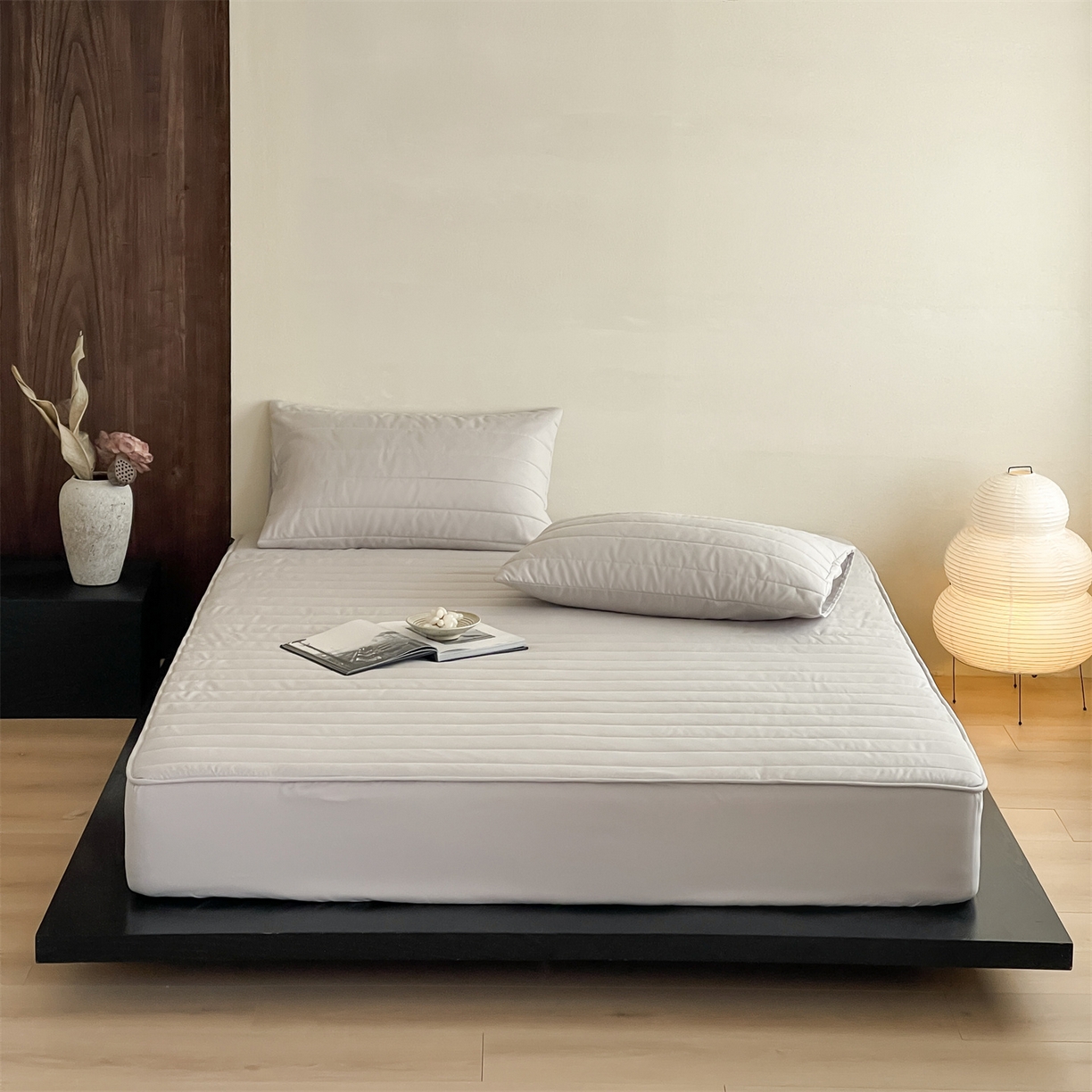 91家纺网 家纺一手货源 找家纺 三味舒屋 2026新款三防功能夹棉床笠床垫保护罩（严格控价：券后135/155/165） 净月灰