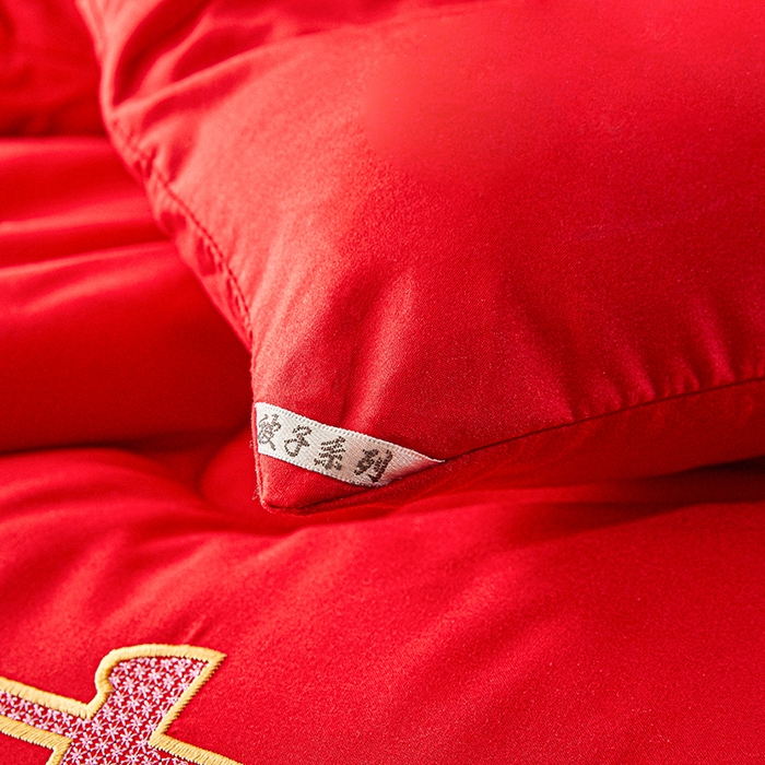 91家纺网 家纺一手货源 找家纺 （总）啊雅家居 2026新款绣花婚庆被芯结婚被子大红送礼被-婚庆被子-喜到