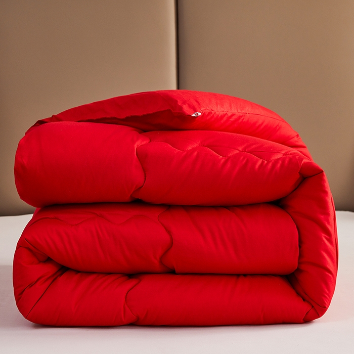 91家纺网 家纺一手货源 找家纺 （总）啊雅家居 2026新款简约婚庆被子大红被芯-喜结良缘