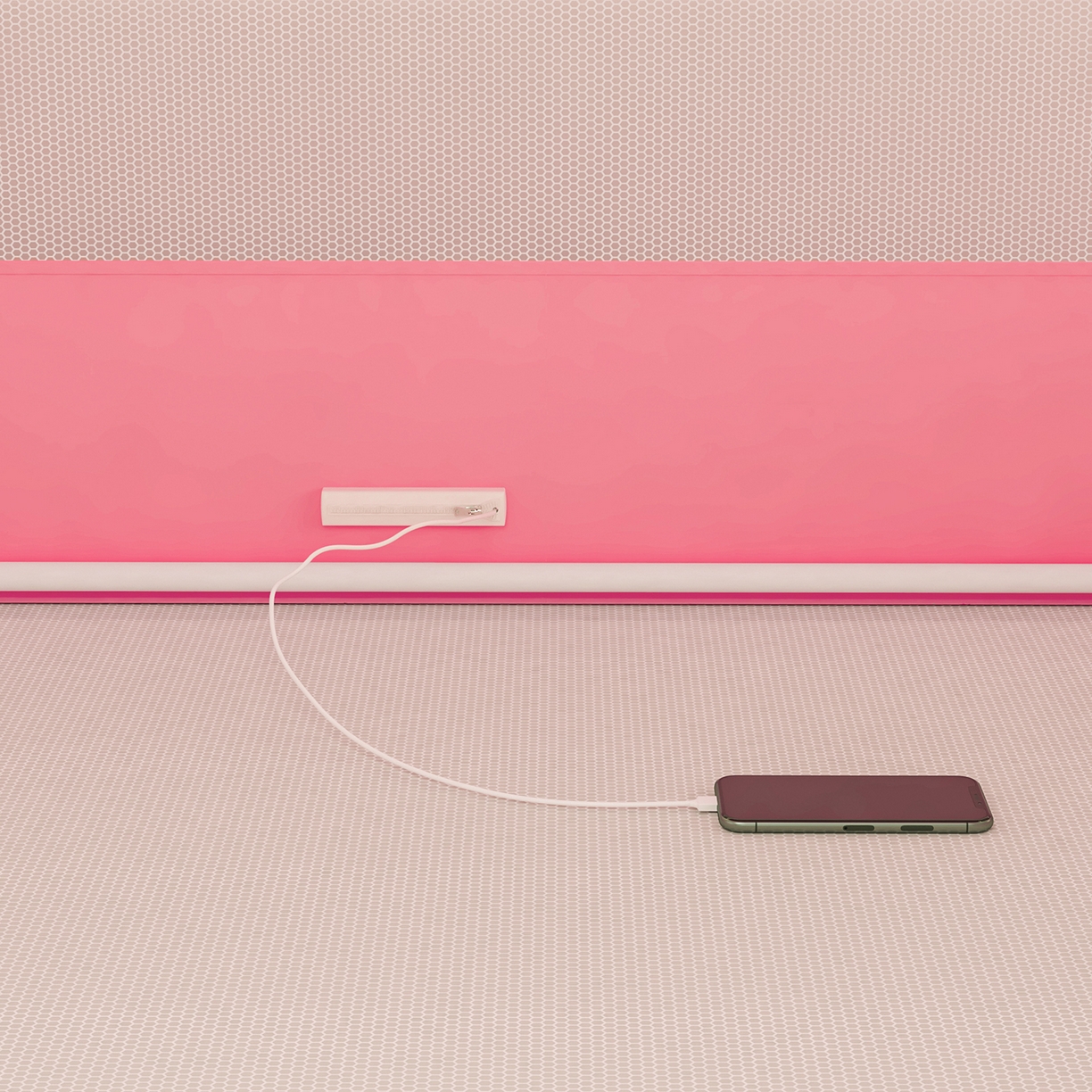 91家纺网 家纺一手货源 找家纺 千逸虹 2026新款卡通加密加大全底坐床遮光防摔回底蚊帐 草莓小熊-全底