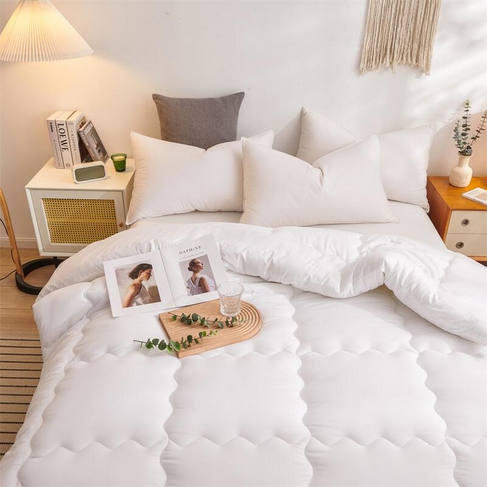 91家纺网 家纺一手货源 找家纺 （总）啊雅家居 2026新款大量备货可订做酒店民宿压花磨毛冬被子被芯