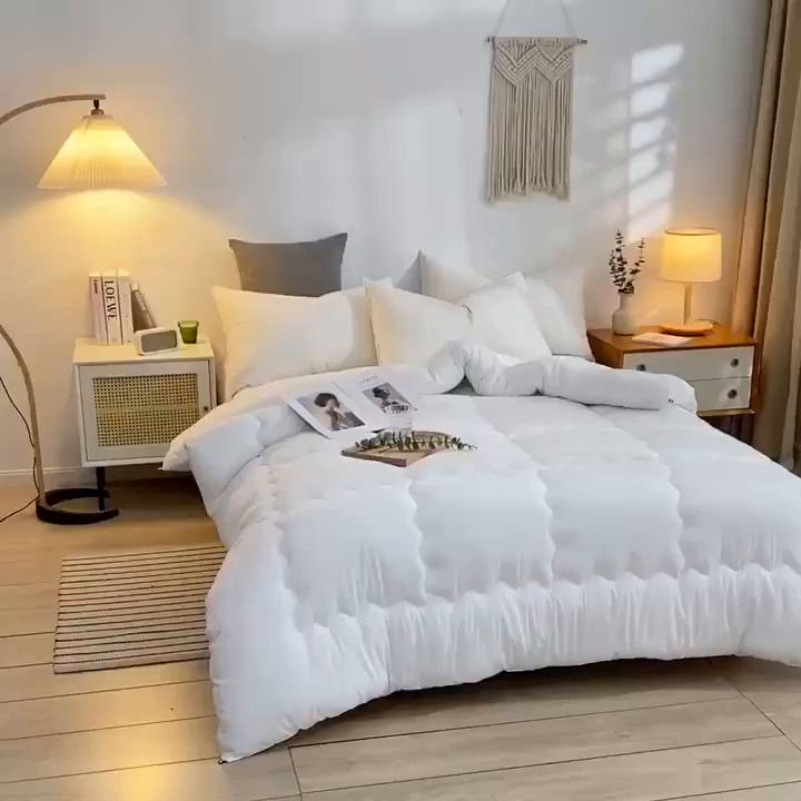 91家纺网 家纺一手货源 找家纺 （总）啊雅家居 2026新款大量备货可订做酒店民宿压花磨毛冬被子被芯