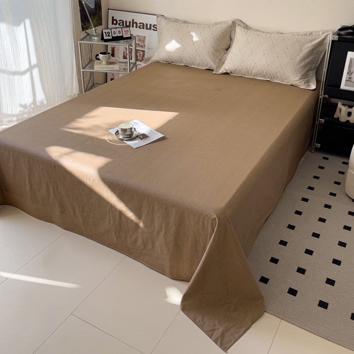 91家纺网 家纺一手货源 找家纺 盛馨家纺 2026新款全棉高支高密精梳棉北欧绅士风四件套纯棉床笠学生三件套 西西里