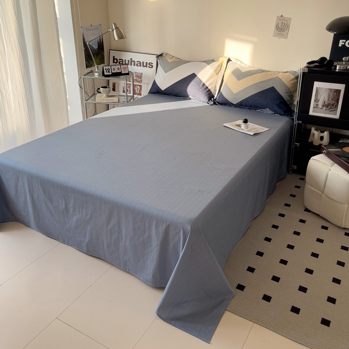 91家纺网 家纺一手货源 找家纺 盛馨家纺 2026新款全棉高支高密精梳棉北欧绅士风四件套纯棉床笠学生三件套 艾伦