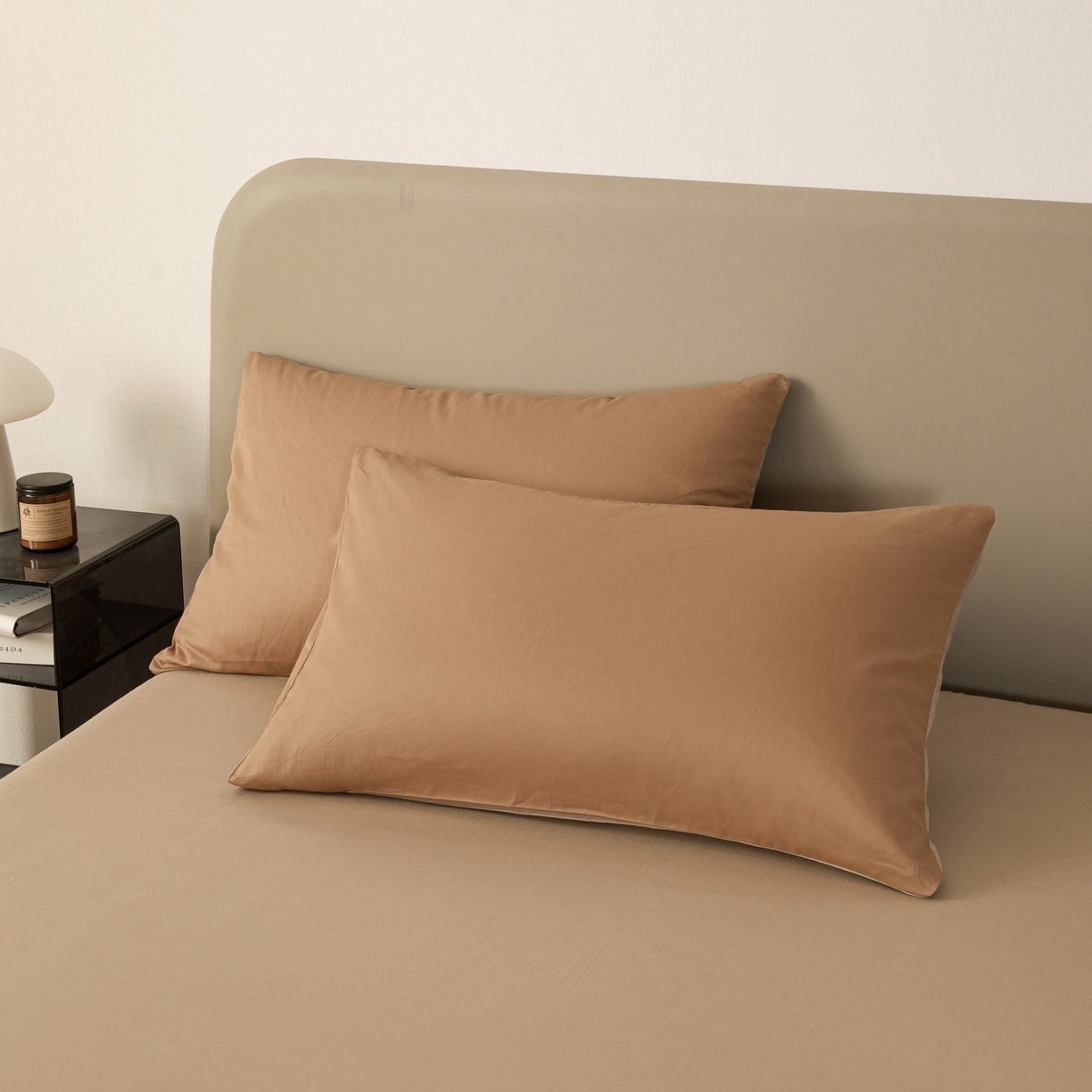 91家纺网 家纺一手货源 找家纺 盛馨家纺 2026新款40长绒棉ins美拉德色系纯色双拼全棉单品被套 黄琉璃+云光黄