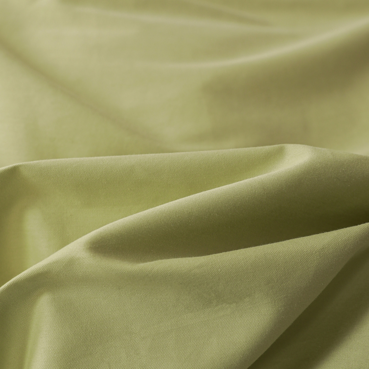 91家纺网 家纺一手货源 找家纺 盛馨家纺 2026新款40长绒棉ins美拉德色系纯色双拼全棉单品被套 豆绿