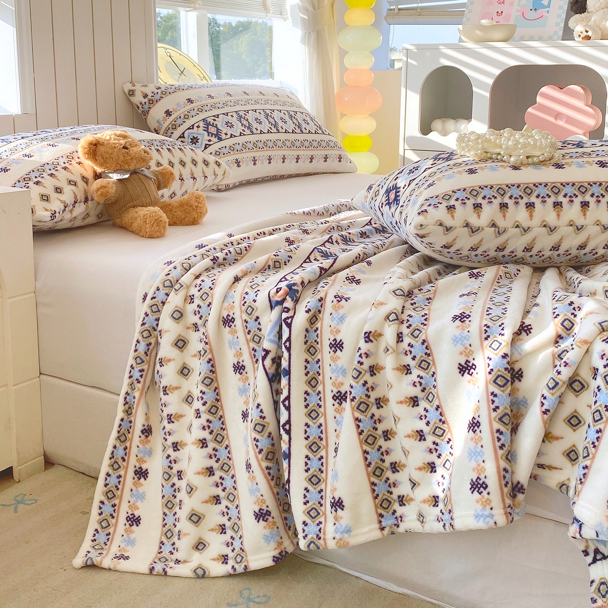 91家纺网 家纺一手货源 找家纺 （总）金鑫汇家纺 2026新款双面绒多功能毛毯空调被旅行车用毯午睡毯披肩盖毯