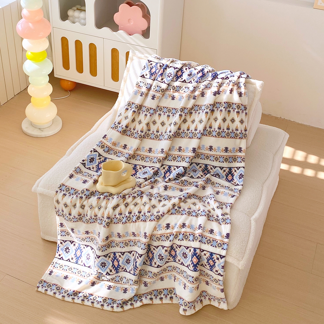 91家纺网 家纺一手货源 找家纺 （总）金鑫汇家纺 2026新款双面绒多功能毛毯空调被旅行车用毯午睡毯披肩盖毯