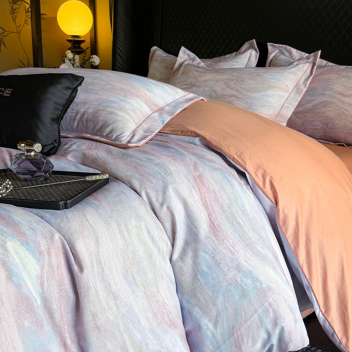 91家纺网 家纺一手货源 找家纺 棠颂家纺 2026新款全棉陶瓷磨毛数码印花四件套（控价不低于150元） 云纱