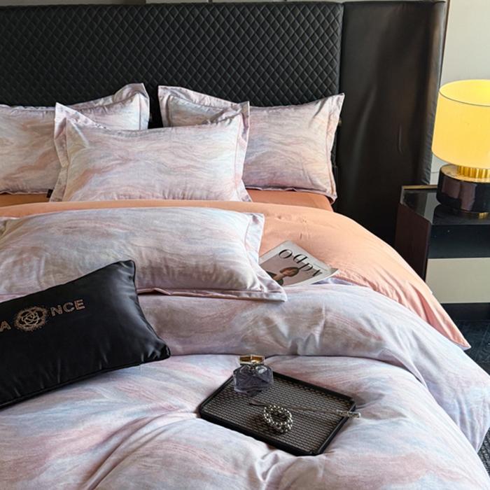 91家纺网 家纺一手货源 找家纺 棠颂家纺 2026新款全棉陶瓷磨毛数码印花四件套（控价不低于150元） 云纱