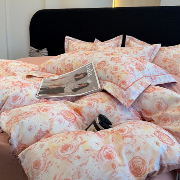 91家纺网 家纺一手货源 找家纺 棠颂家纺 2026新款全棉陶瓷磨毛数码印花四件套（控价不低于150元） 满庭芳