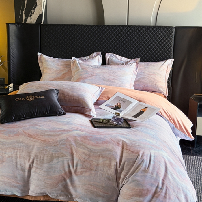 91家纺网 家纺一手货源 找家纺 棠颂家纺 2026新款全棉陶瓷磨毛数码印花四件套（控价不低于150元） 云纱