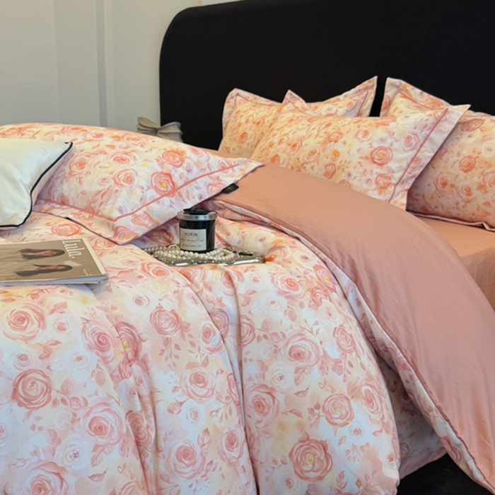 91家纺网 家纺一手货源 找家纺 棠颂家纺 2026新款全棉陶瓷磨毛数码印花四件套（控价不低于150元） 满庭芳