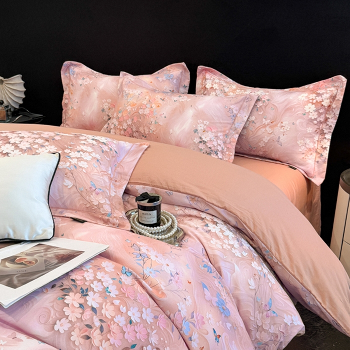 91家纺网 家纺一手货源 找家纺 棠颂家纺 2026新款全棉陶瓷磨毛数码印花四件套（控价不低于150元） 流萤-玉