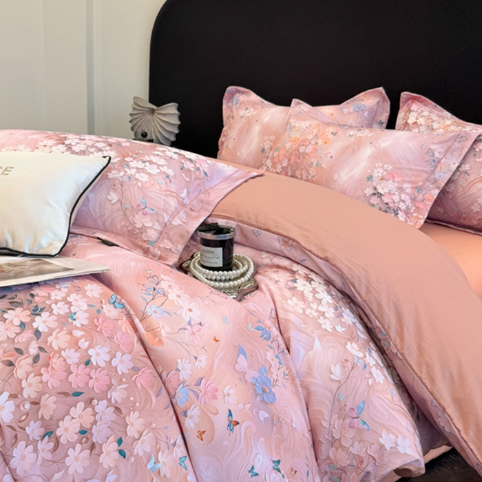 91家纺网 家纺一手货源 找家纺 棠颂家纺 2026新款全棉陶瓷磨毛数码印花四件套（控价不低于150元） 流萤-玉