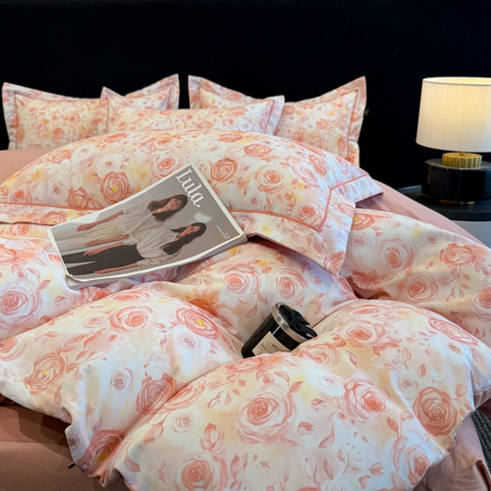 91家纺网 家纺一手货源 找家纺 棠颂家纺 2026新款全棉陶瓷磨毛数码印花四件套（控价不低于150元） 满庭芳