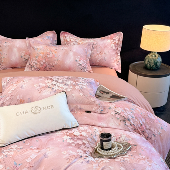 91家纺网 家纺一手货源 找家纺 棠颂家纺 2026新款全棉陶瓷磨毛数码印花四件套（控价不低于150元） 流萤-玉