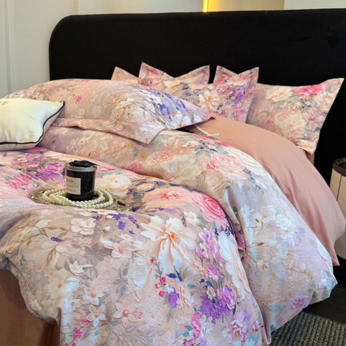 91家纺网 家纺一手货源 找家纺 棠颂家纺 2026新款全棉陶瓷磨毛数码印花四件套（控价不低于150元） 锦绣江南