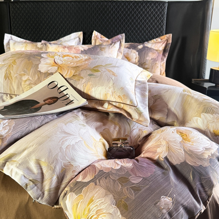 91家纺网 家纺一手货源 找家纺 棠颂家纺 2026新款全棉陶瓷磨毛数码印花四件套（控价不低于150元） 露华浓