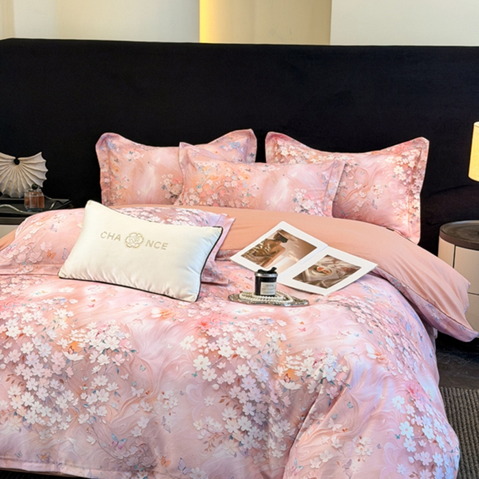 91家纺网 家纺一手货源 找家纺 棠颂家纺 2026新款全棉陶瓷磨毛数码印花四件套（控价不低于150元） 流萤-玉