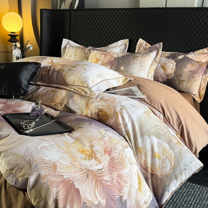 91家纺网 家纺一手货源 找家纺 棠颂家纺 2026新款全棉陶瓷磨毛数码印花四件套（控价不低于150元） 露华浓