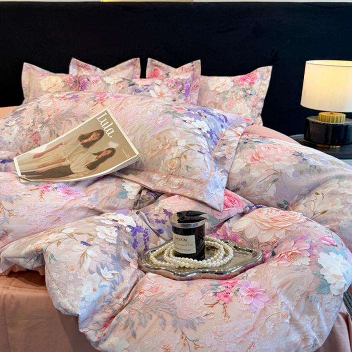 91家纺网 家纺一手货源 找家纺 棠颂家纺 2026新款全棉陶瓷磨毛数码印花四件套（控价不低于150元） 锦绣江南