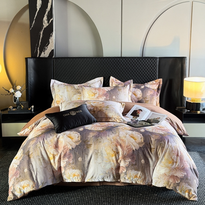 棠颂家纺 2026新款全棉陶瓷磨毛数码印花四件套（控价不低于150元） 露华浓