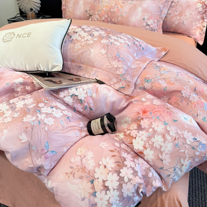 91家纺网 家纺一手货源 找家纺 棠颂家纺 2026新款全棉陶瓷磨毛数码印花四件套（控价不低于150元） 流萤-玉