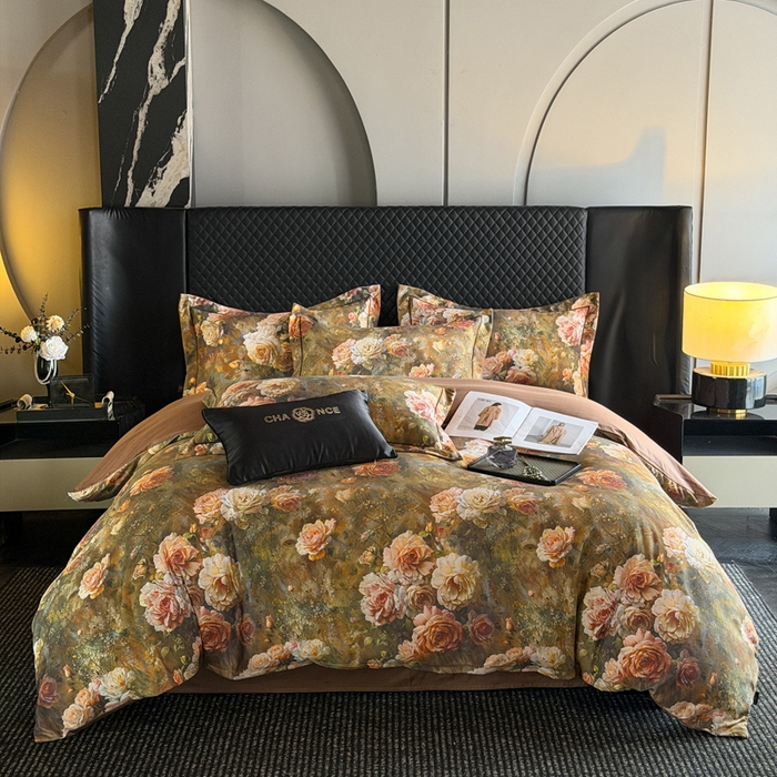 棠颂家纺 2026新款全棉陶瓷磨毛数码印花四件套（控价不低于150元） 花盈袖