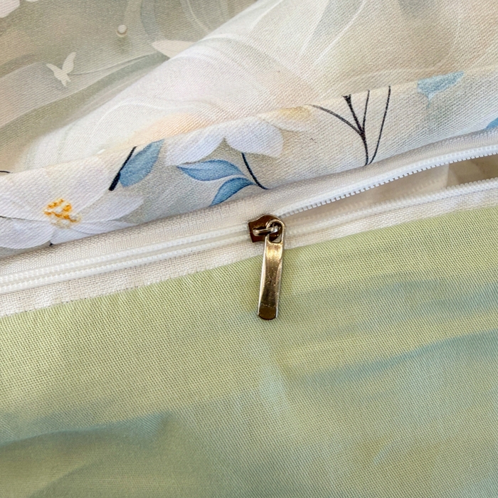 91家纺网 家纺一手货源 找家纺 棠颂家纺 2026新款全棉陶瓷磨毛数码印花四件套（控价不低于150元） 流萤-绿