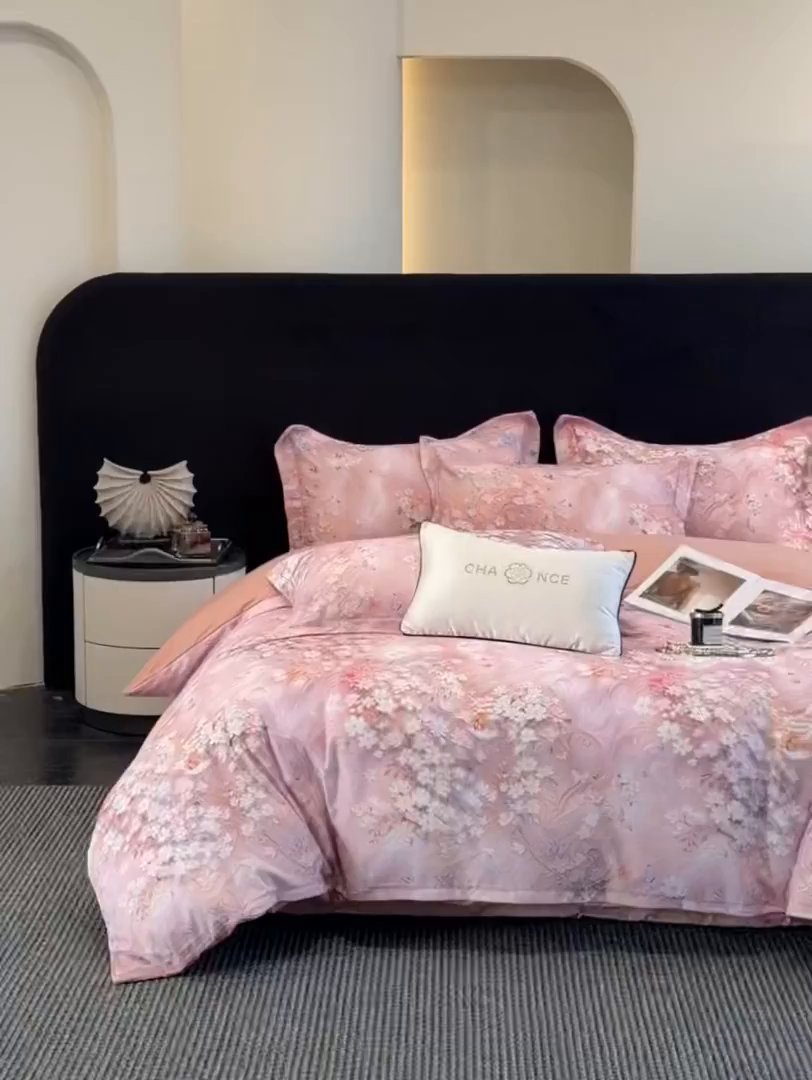 91家纺网 家纺一手货源 找家纺 棠颂家纺 2026新款全棉陶瓷磨毛数码印花四件套（控价不低于150元） 流萤-玉